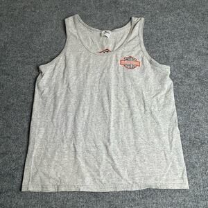 Vintage Harley Davidson Logo Mens Large Gray Tank Top Mexico